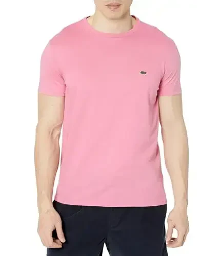 Lacoste Men's Short Sleeve Pima Jersey Crew Neck Tee - LACOSTE