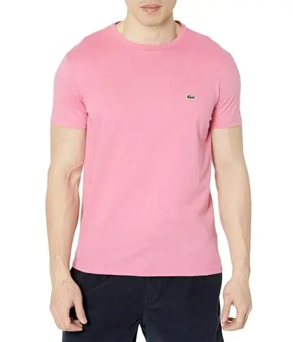 Lacoste Men's Short Sleeve Pima Jersey Crew Neck Tee - LACOSTE