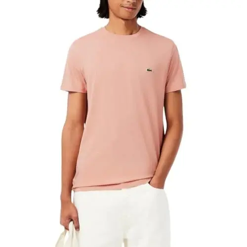 Lacoste Men's Short Sleeve Pima Jersey Crew Neck Tee - LACOSTE