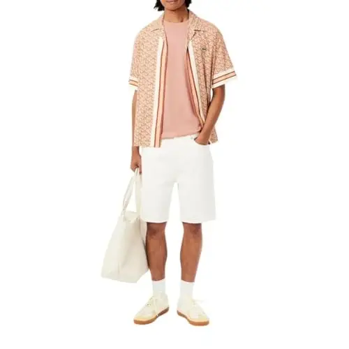 Lacoste Men's Short Sleeve Pima Jersey Crew Neck Tee - 4