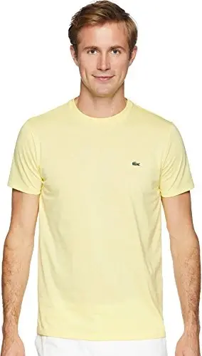 Lacoste Men's Short Sleeve Pima Jersey Crew Neck Tee - 1