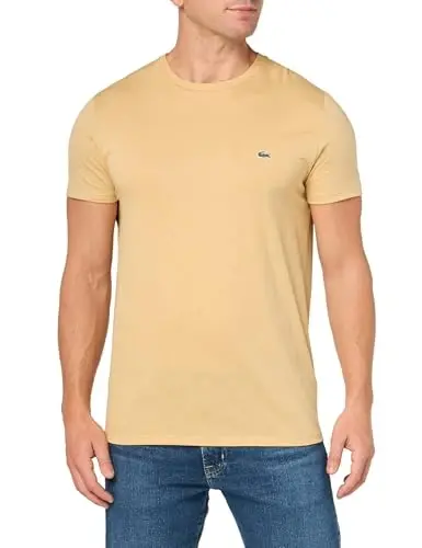 Lacoste Men's Short Sleeve Pima Jersey Crew Neck Tee - LACOSTE