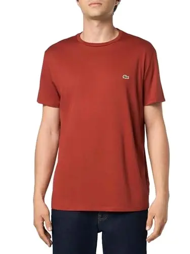 Lacoste Men's Short Sleeve Pima Jersey Crew Neck Tee - LACOSTE