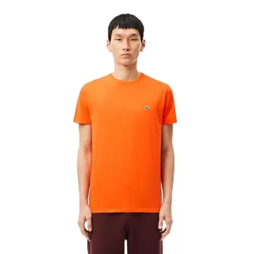 Lacoste Men's Short Sleeve Pima Jersey Crew Neck Tee - 1