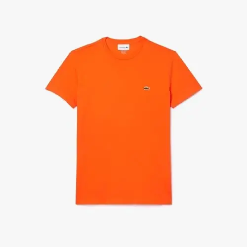 Lacoste Men's Short Sleeve Pima Jersey Crew Neck Tee - 6