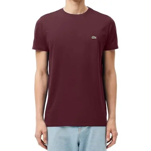 Lacoste Men's Short Sleeve Pima Jersey Crew Neck Tee - LACOSTE