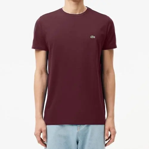 Lacoste Men's Short Sleeve Pima Jersey Crew Neck Tee - 3