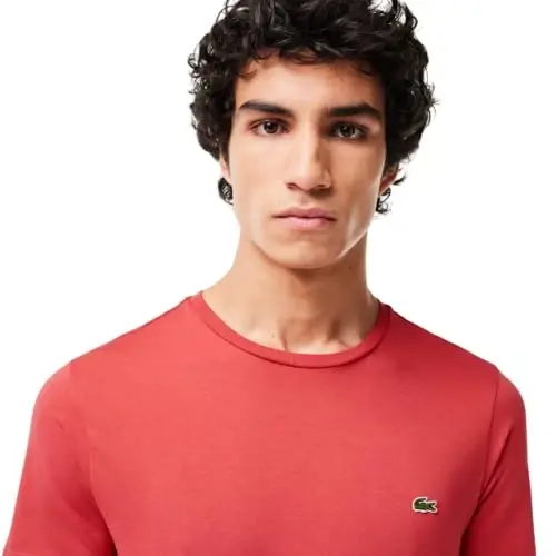 Lacoste Men's Short Sleeve Pima Jersey Crew Neck Tee - LACOSTE