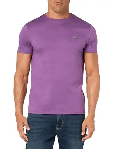 Lacoste Men's Short Sleeve Pima Jersey Crew Neck Tee - LACOSTE