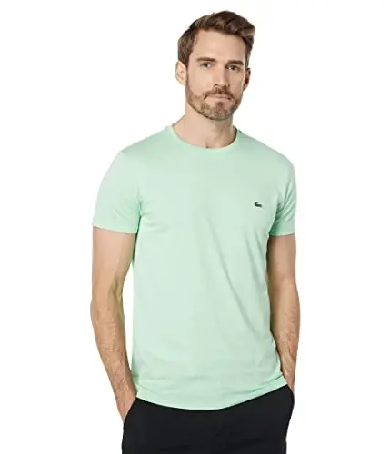 Lacoste Men's Short Sleeve Pima Jersey Crew Neck Tee - 1