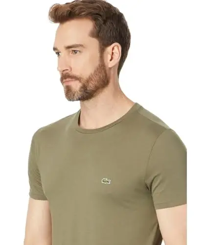 Lacoste Men's Short Sleeve Pima Jersey Crew Neck Tee - 3