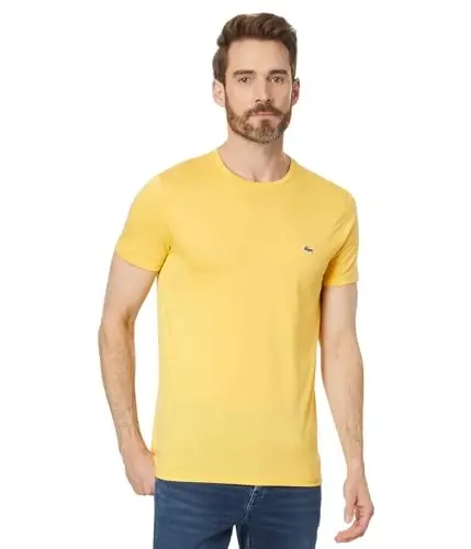 Lacoste Men's Short Sleeve Pima Jersey Crew Neck Tee - 1