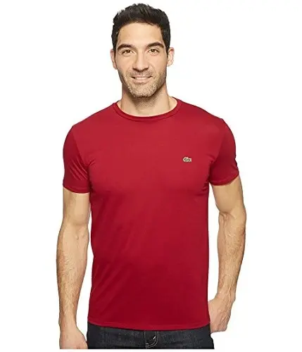 Lacoste Men's Short Sleeve Pima Jersey Crew Neck Tee - LACOSTE