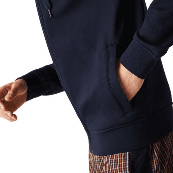 Lacoste Mens Sport Long Sleeve Fleece Full Zip Hoodie Sweatshirt Medium Navy Blue/Navy Blue - 6