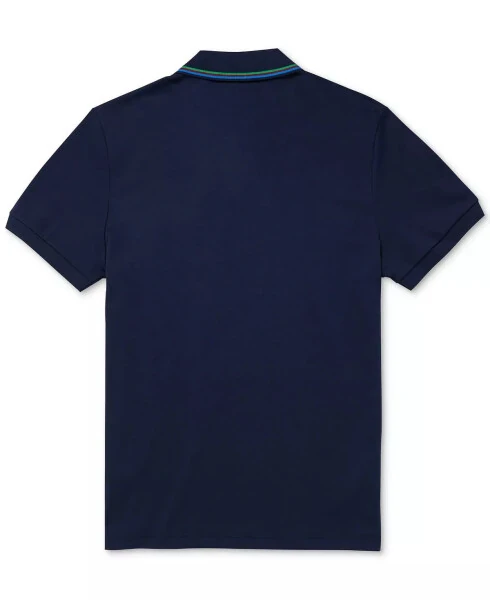 Lacoste NAVY BLUE Men's Regular-Fit Ribbed Polo Shirt, US Large - Modazone (1)