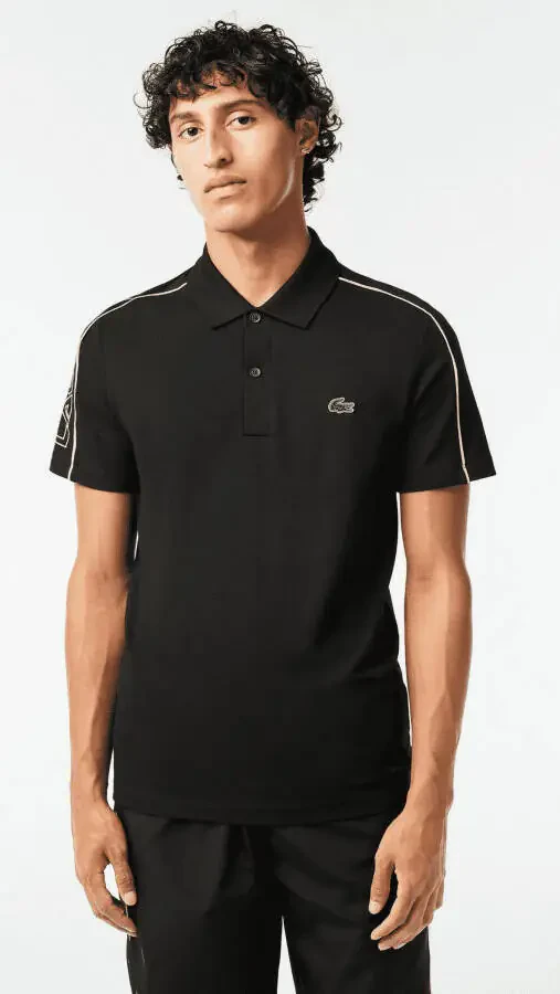 Lacoste NOIR/LIMEIRA Мужская рубашка-поло в стиле Colorblock, US X-Large - 1