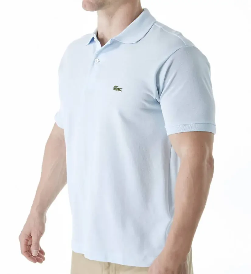 Lacoste RILL LIGHT BLUE Men's Classic Fit Short Sleeve Polo Shirt, US 2X-Large - 1