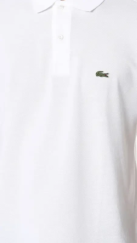 Lacoste Short Sleeve Jersey Interlock Regular Fit Mens Polos Size S, Color: White - 4