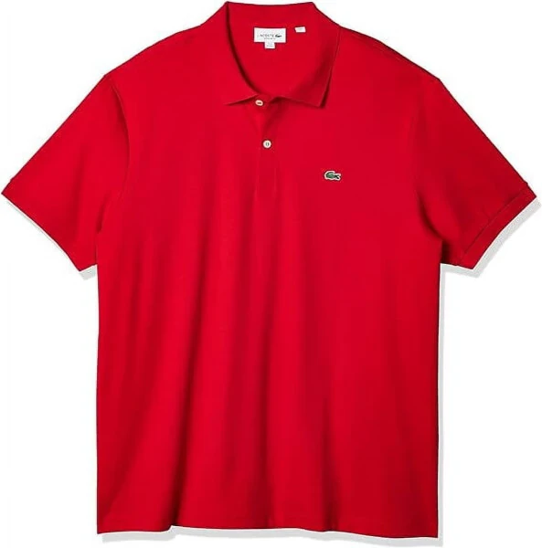 Lacoste Short Sleeve Jersey Interlock Regular Fit Mens Polos Size XL, Color: Red - LACOSTE (1)