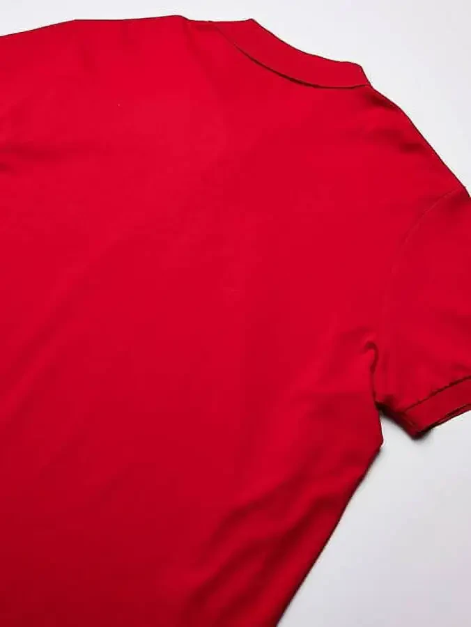 Lacoste Short Sleeve Jersey Interlock Regular Fit Mens Polos Size XL, Color: Red - 4