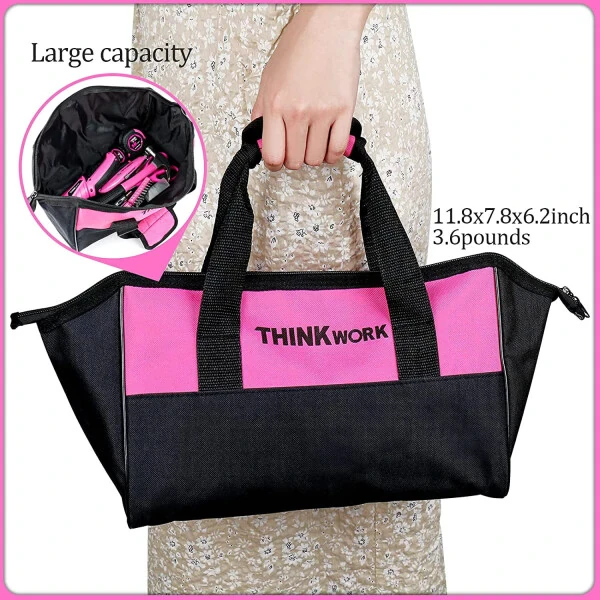 Ladies 40-Piece Pink Tool Set Made By Thinkwork TW6063 - 5