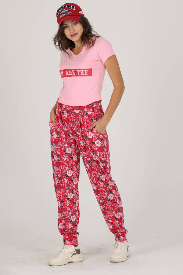 Lady Comfortable T-shirt and Palazzo Pants Set - 2