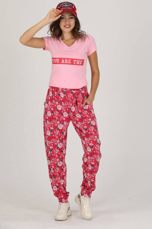 Lady Comfortable T-shirt and Palazzo Pants Set - 4