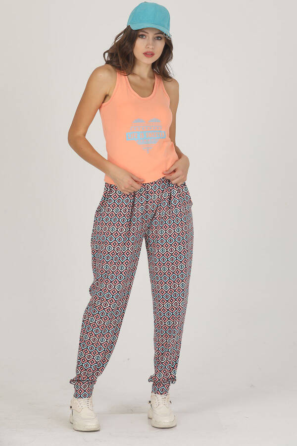 Lady Jenny Daphne Comfort Wear T-shirt and Palazzo Pants Set - 3