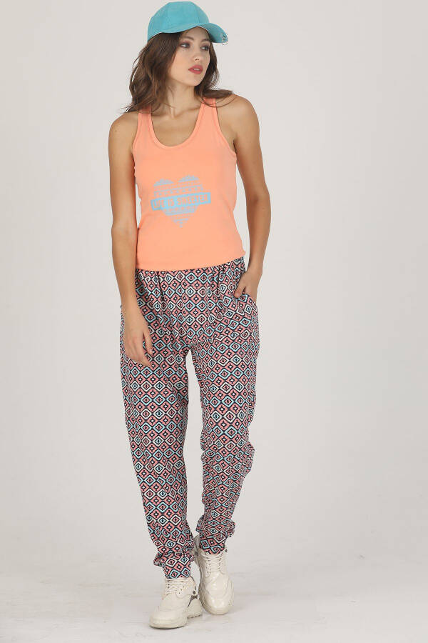 Lady Jenny Daphne Comfort Wear T-shirt and Palazzo Pants Set - 4