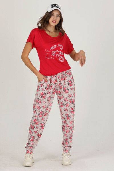 Lady Jenny Daphne Comfort Wear T-shirt and Trousers Set - 2