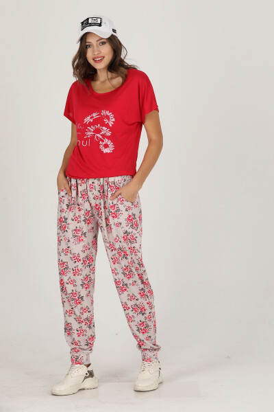 Lady Jenny Daphne Comfort Wear T-shirt and Trousers Set - 3