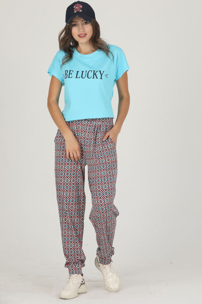 Lady Jenny Daphne Comfortable Clothing T-shirt and Trousers Set - 2