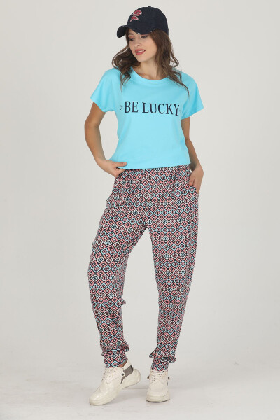 Lady Jenny Daphne Comfortable Clothing T-shirt and Trousers Set - 4