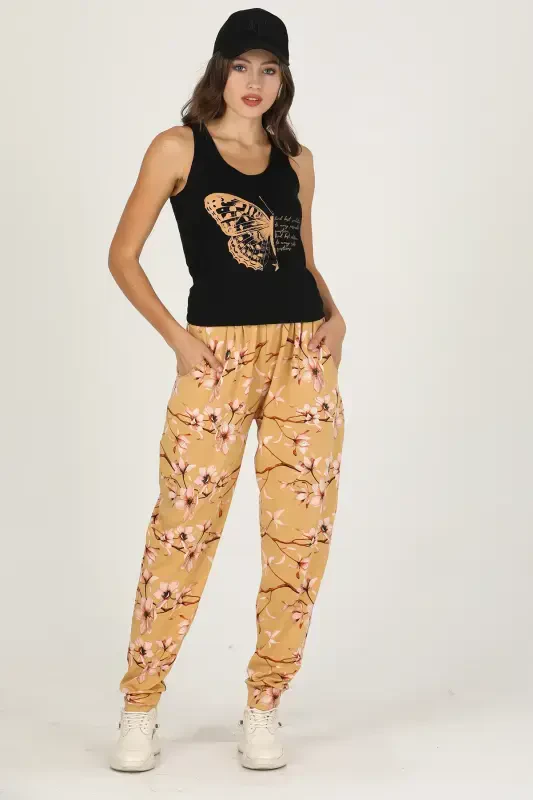 Lady Jenny Daphne Relaxed Wear T-Shirt and Trousers Set-10024 - 2