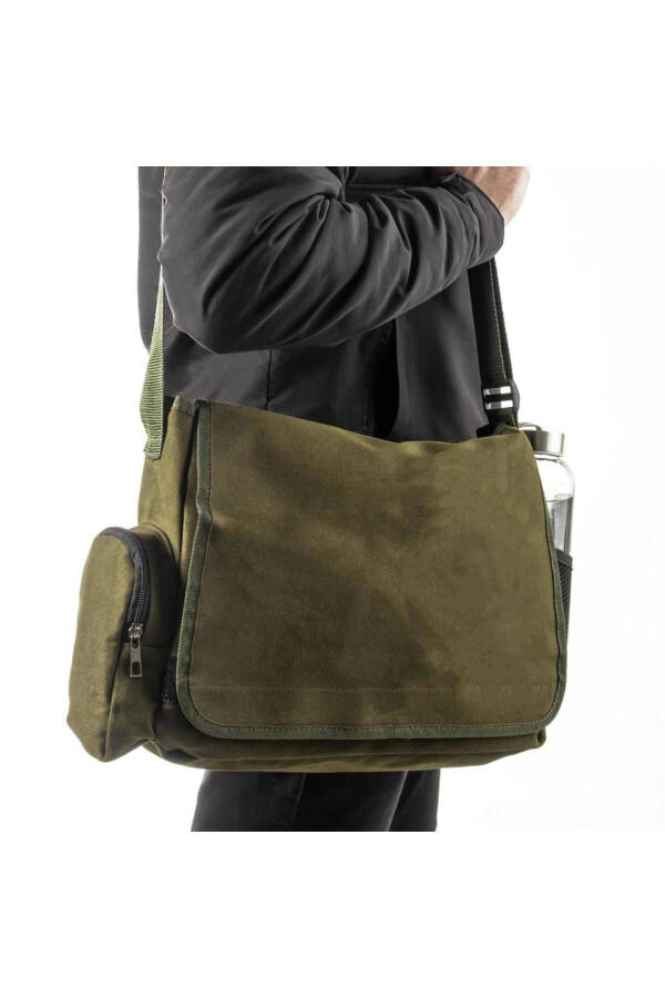 LAGOM MODA Streetwear Unisex Green Messenger Bag - 1