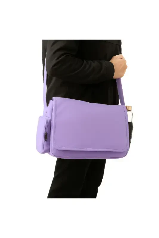 LAGOM MODA Streetwear Unisex Green Messenger Bag-Lilac - 1