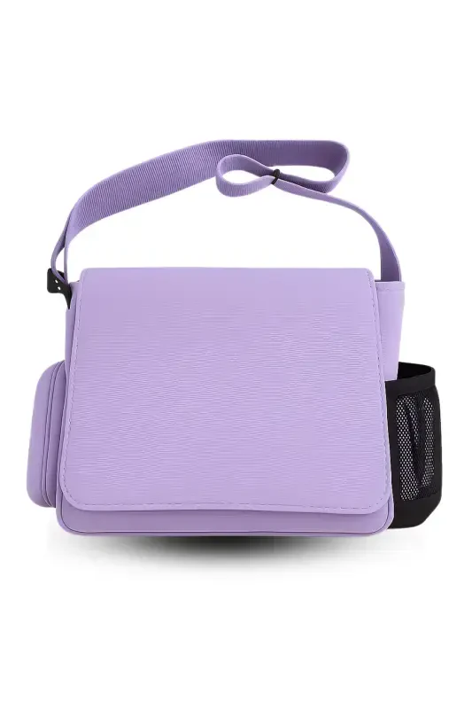 LAGOM MODA Streetwear Unisex Green Messenger Bag-Lilac - 2