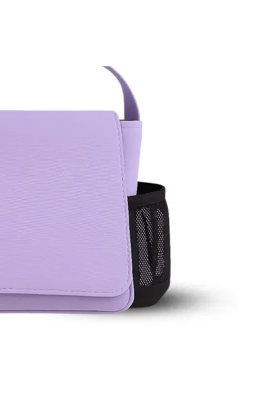 LAGOM MODA Streetwear Unisex Green Messenger Bag-Lilac - 4