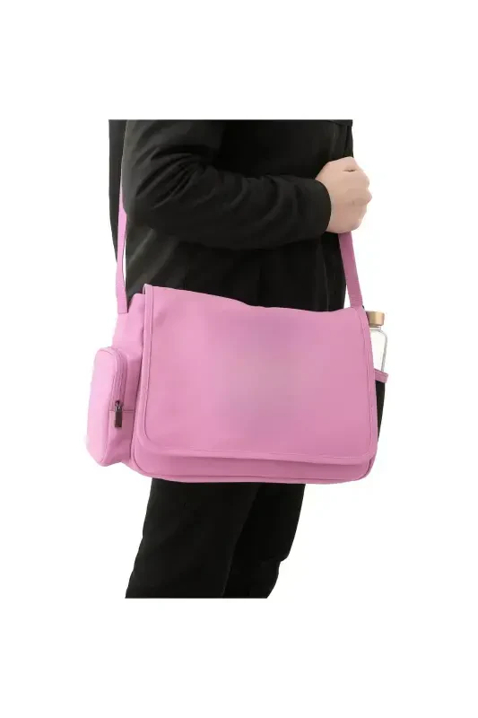 LAGOM MODA Streetwear Unisex Green Messenger Bag-Pink - 1
