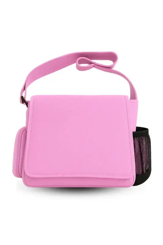 LAGOM MODA Streetwear Unisex Green Messenger Bag-Pink - 2