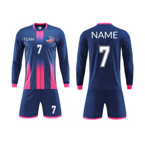 LAIFU Personalized Soccer Jerseys for Men Women Kids Adults Custom Soccer Shirt and Shorts with Name Number Logo - 8