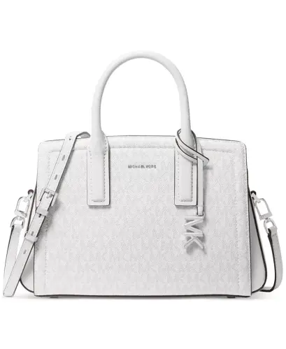 Laila Small Crossbody Satchel-Optic White/ Allum 