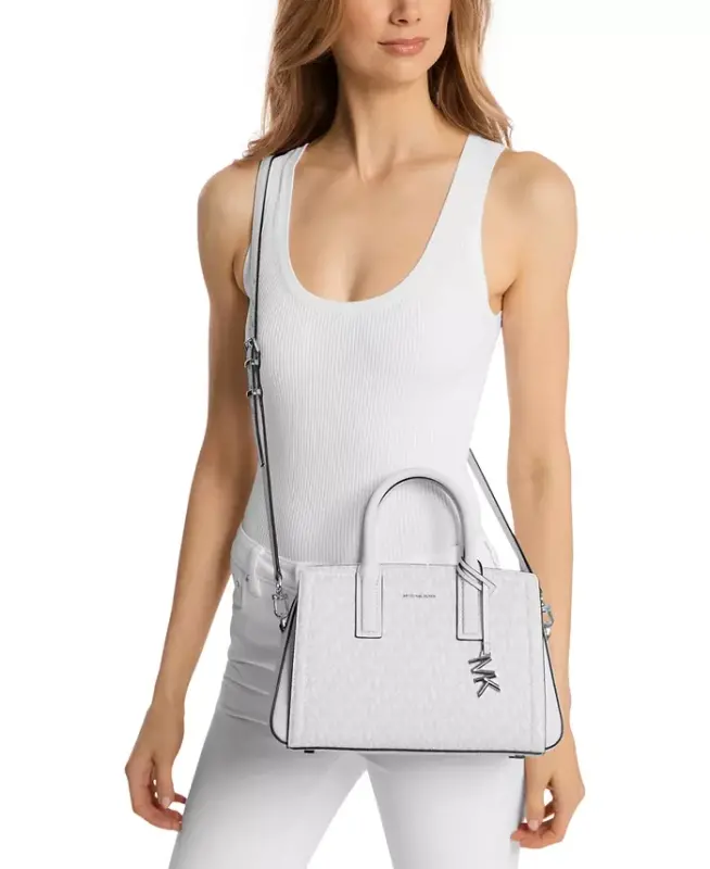Laila Small Crossbody Satchel-Optic White/ Allum - 4