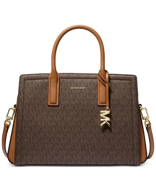 Laila Medium Leather Crossbody Satchel-Brown/acorn - 1