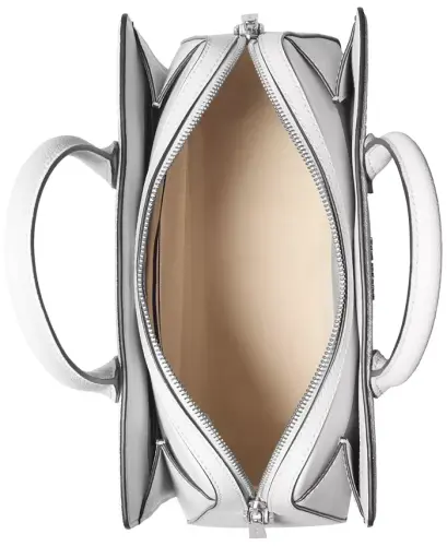 Laila Medium Leather Crossbody Satchel-Optic White/allum - 3