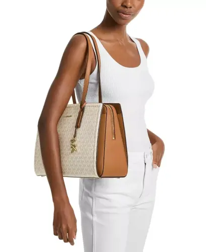 Laila Medium Tote-Vanilla/acorn - MICHAEL KORS (1)