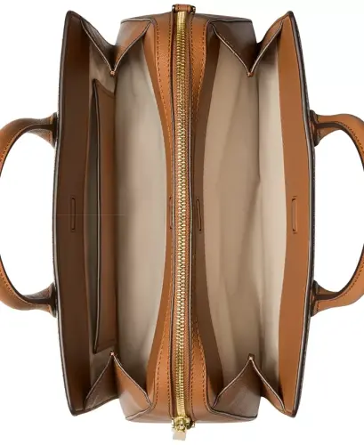 Michael Kors Laila Medium Signature Logo Satchel - Vanilla/acorn - 3