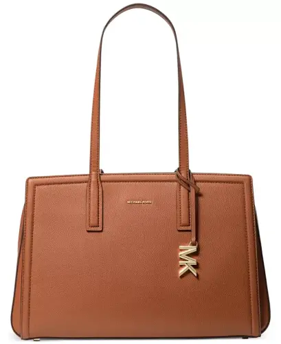 Women's Laila Medium Leather Tote Bag - Luggage 
