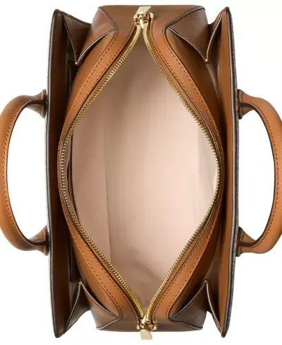 Laila oʻrta charm crossbody sumkasi - Jigarrang/akorn - 4