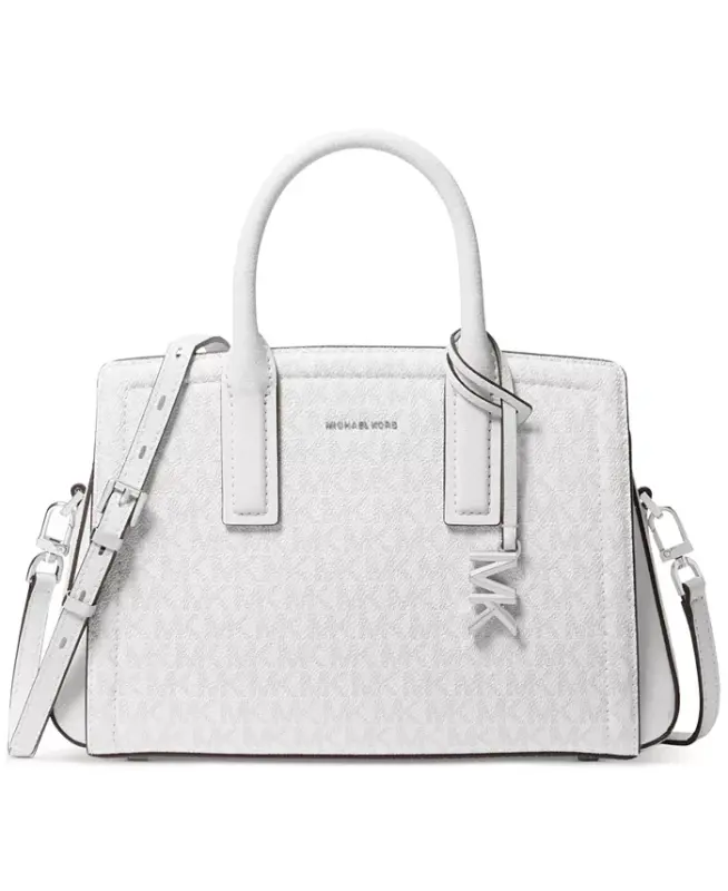 Laila Small Crossbody Satchel-Optic White/ Allum - MICHAEL KORS
